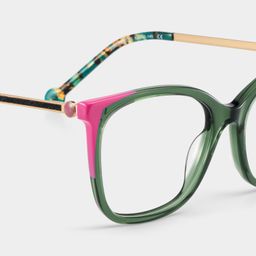 Nancy Grün-Rosa Quadratisch Brille5