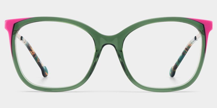 Nancy Grün-Rosa Quadratisch Brille
