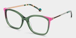 Nancy Grün-Rosa Quadratisch Brille2