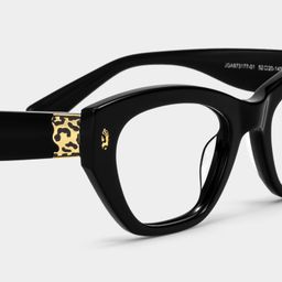 Dillon Schwarz Cateye Brille7