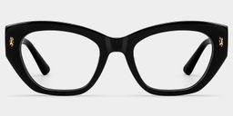 Dillon Schwarz Cateye Brille3