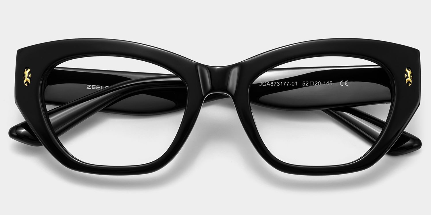 Dillon Schwarze Cateye-Brille | ZEELOOL4