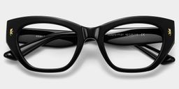 Dillon Schwarz Cateye Brille4