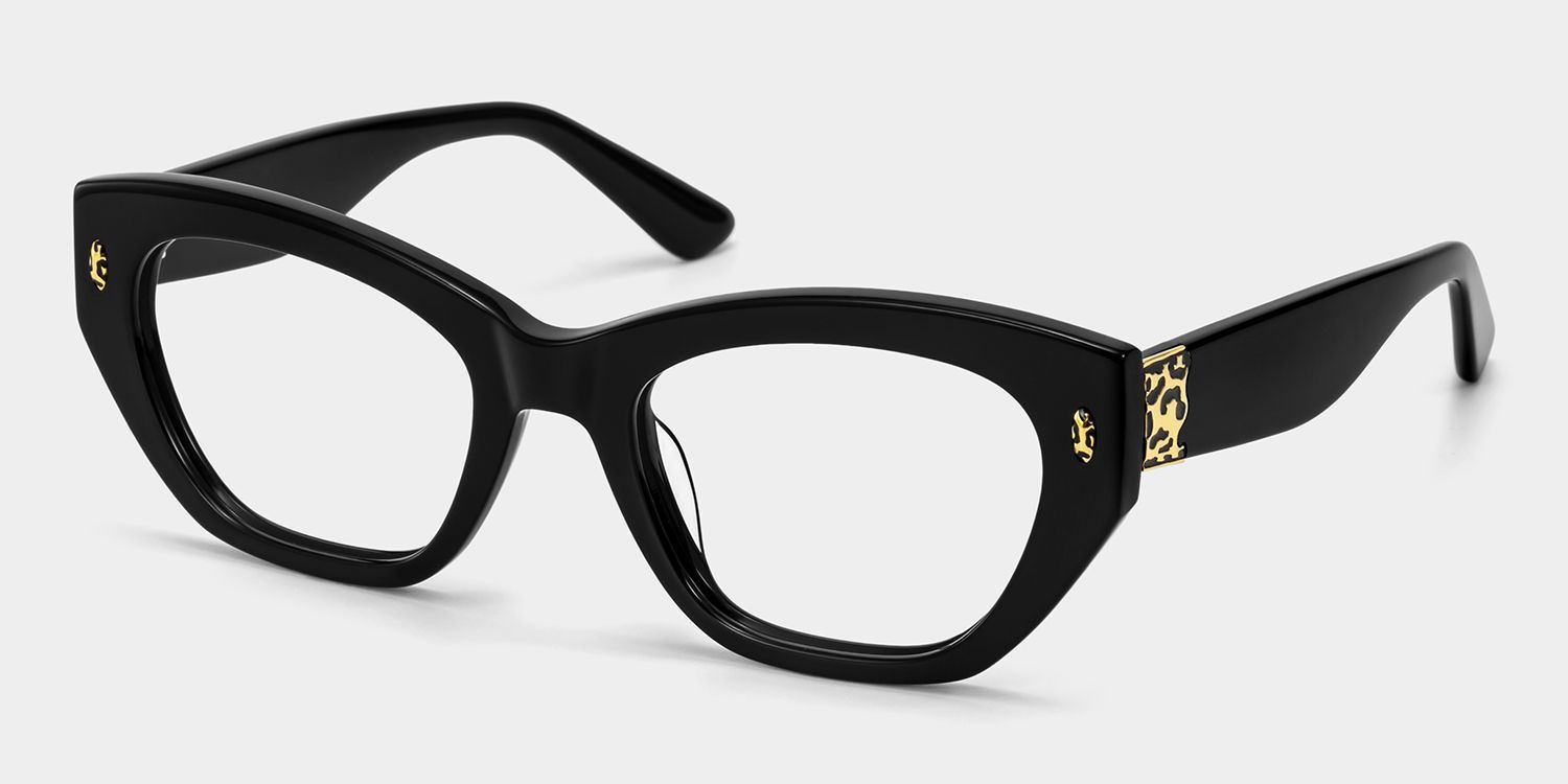 Dillon Schwarze Cateye-Brille | ZEELOOL5