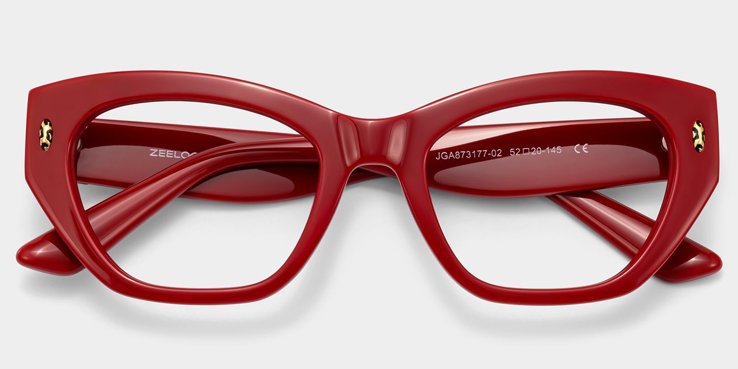 Dillon Rote Cat-Eye-Brille | ZEELOOL4