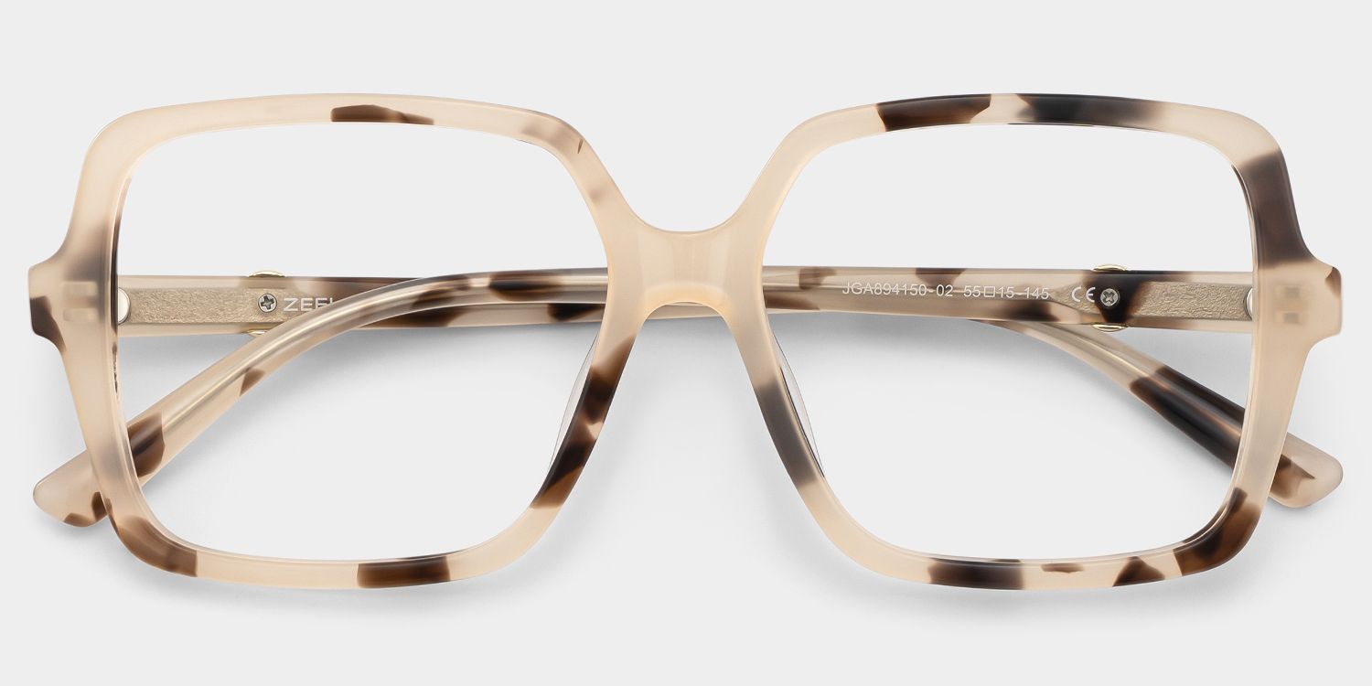 Schildpatt Quadratische Elena Brille — Klassischer Stil | ZEELOOL5