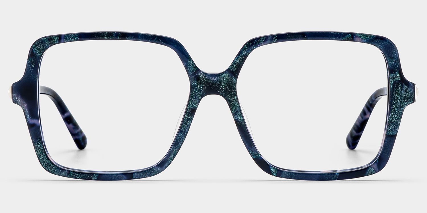 Blaue Schildpatt Elena Quadratbrille kaufen | ZEELOOL3