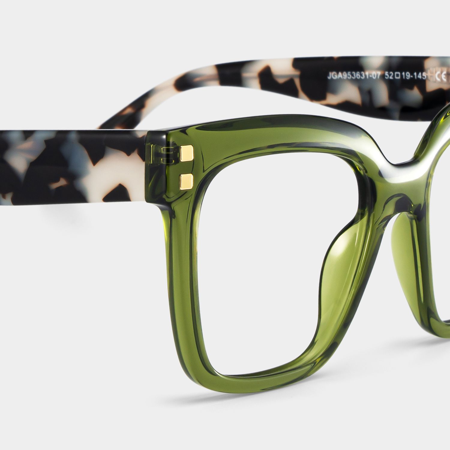 Minguela grüne quadratische Rahmenbrille Online | ZEELOOL4
