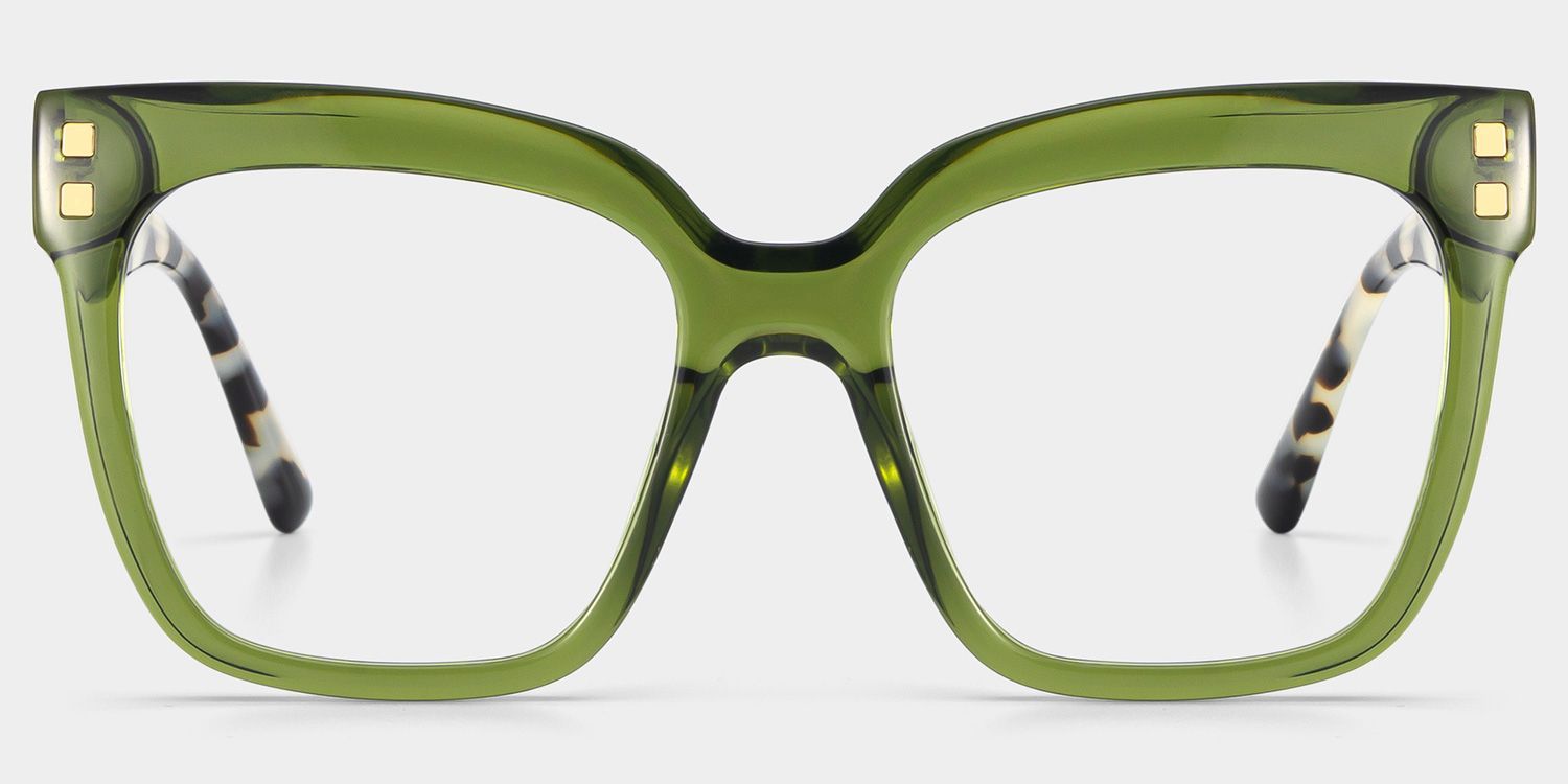 Minguela grüne quadratische Rahmenbrille Online | ZEELOOL0