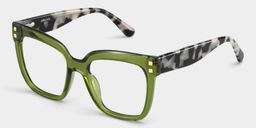 Minguela Grün Quadratisch Brille2