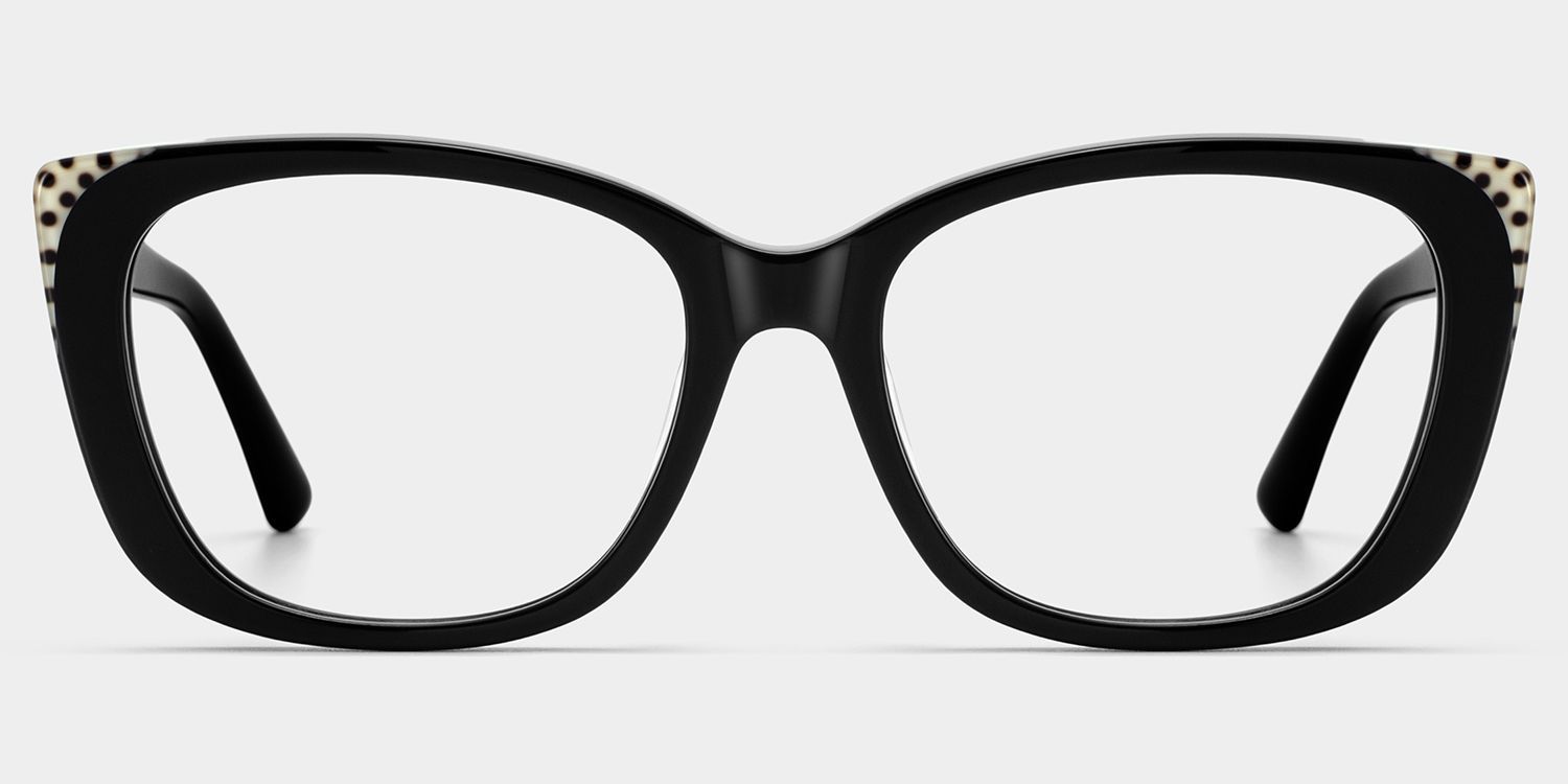 Madeline Cateye-Brille mit schwarzem Rahmen für Damen | ZEELOOL2