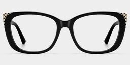 Madeline Schwarz Cateye Brille2