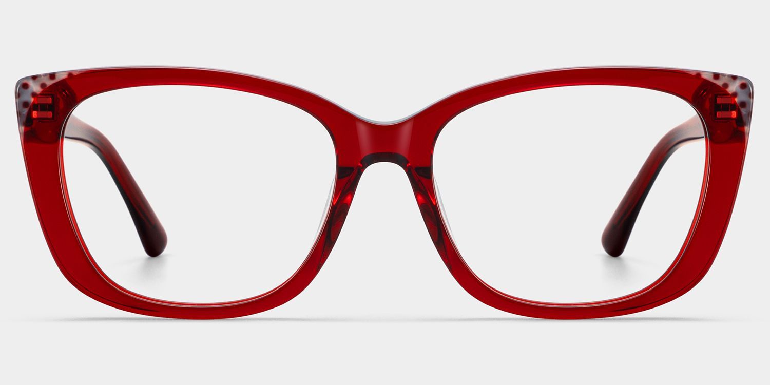 Madeline Katzenaugenbrille mit rotem Rahmen für Damen | ZEELOOL3