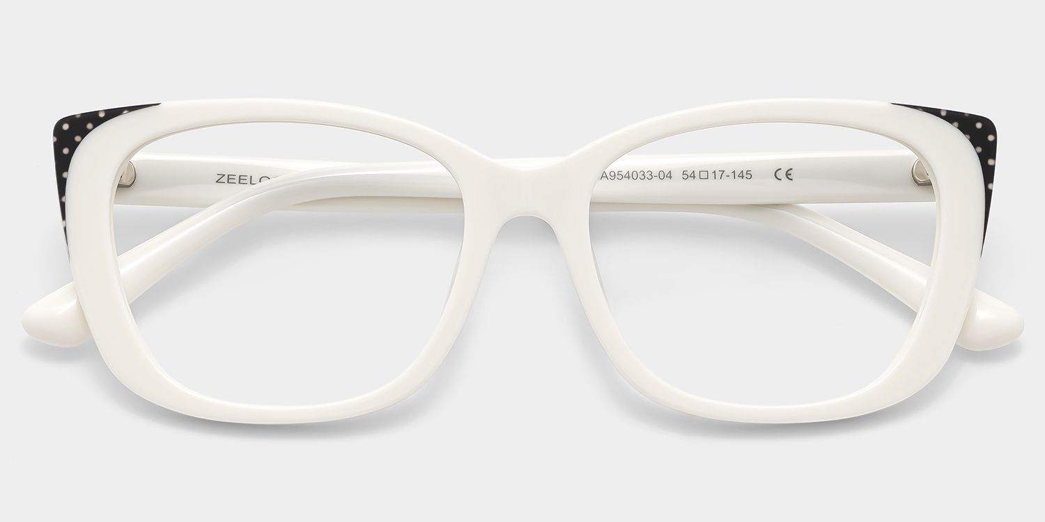 Madeline Weiße Cat-Eye-Brillen im Angebot | ZEELOOL4