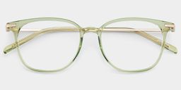 Florence Grün Rechteckig Brille1
