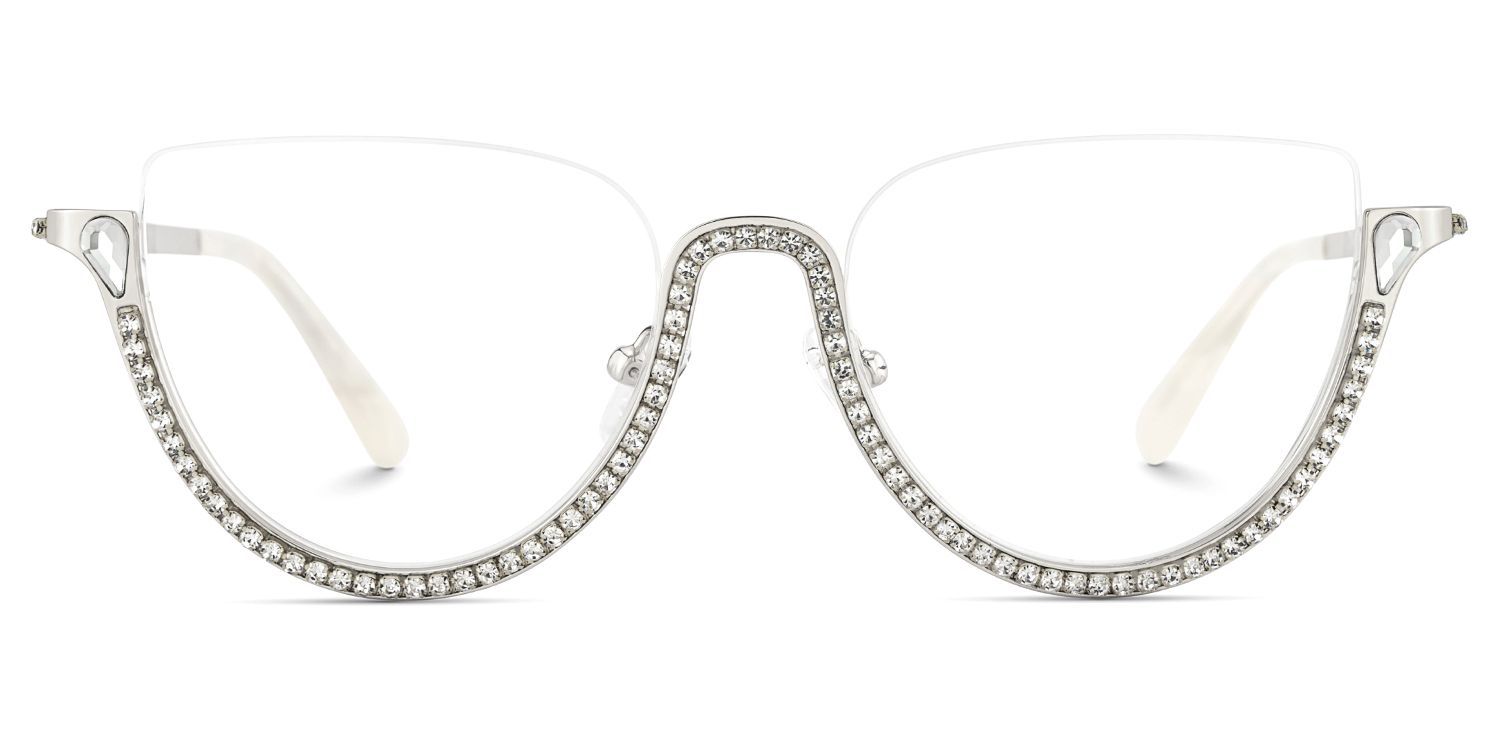 Wanda Silber Cateye Brille1