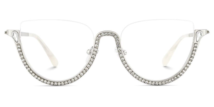 Wanda Silber Cateye Brille