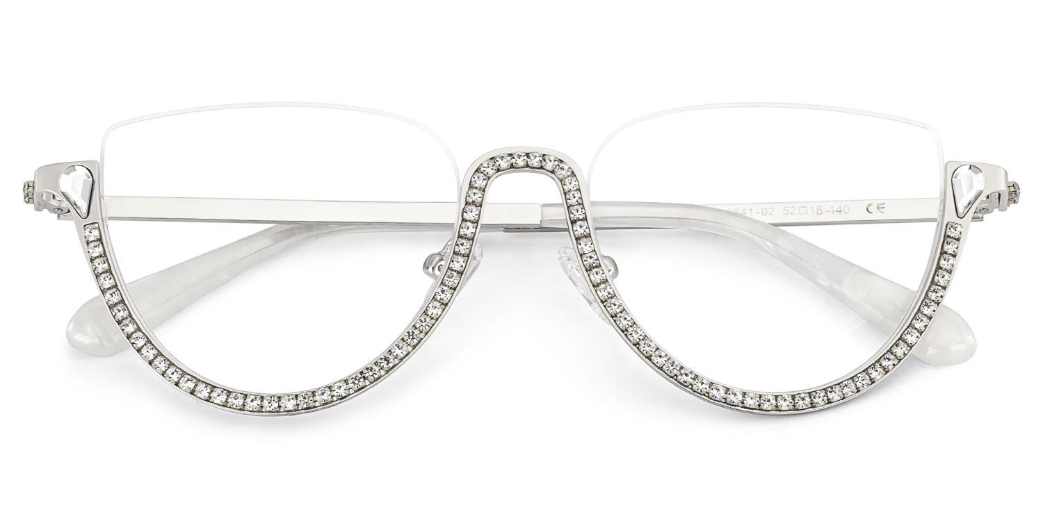 Wanda Silber Cateye Brille2