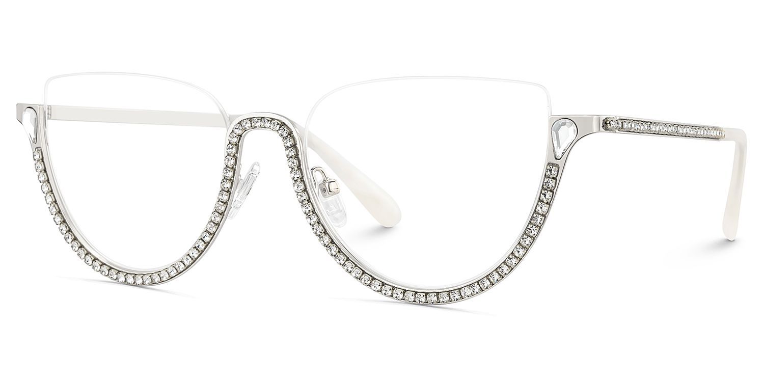 Wanda Silber Cateye Brille3
