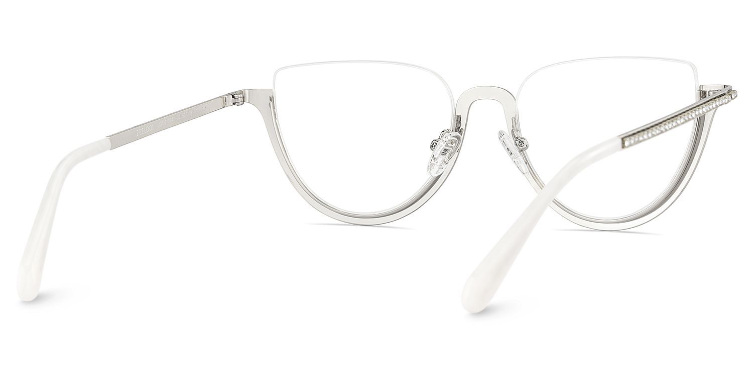 Wanda Silber Cateye Brille5