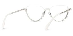 Wanda Silber Cateye Brille5