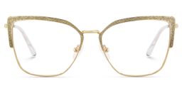 Javier Gold Rechteckig Brille0