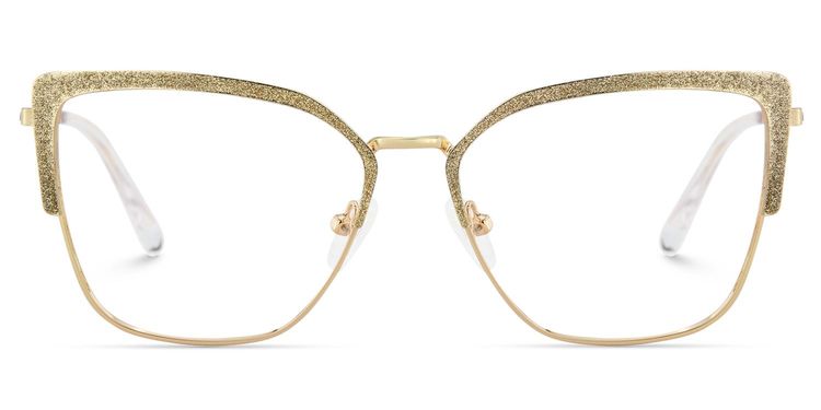 Javier Gold Rechteckig Brille