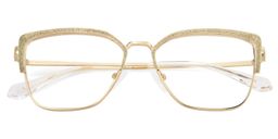Javier Gold Rechteckig Brille1