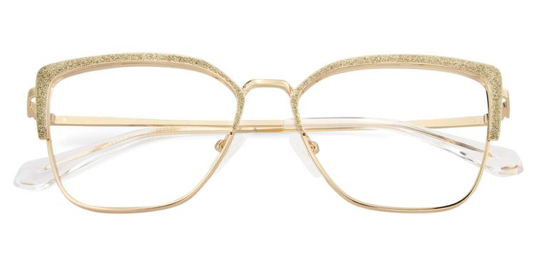 Javier Gold Rechteckig Brille