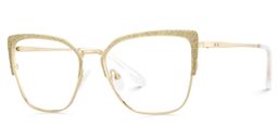 Javier Gold Rechteckig Brille2