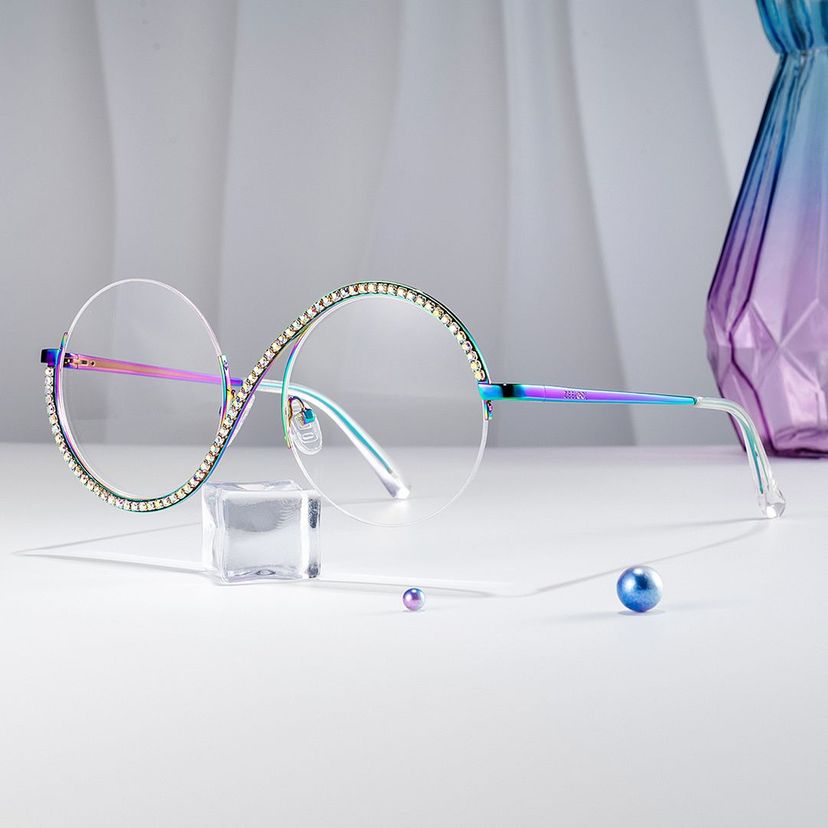 Alina Bunt Rund Brille