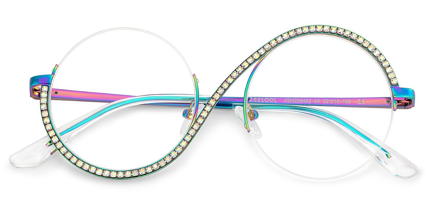 Damen-Halbrandbrille mit Diamanten2