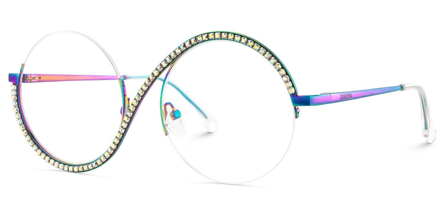 Damen-Halbrandbrille mit Diamanten3
