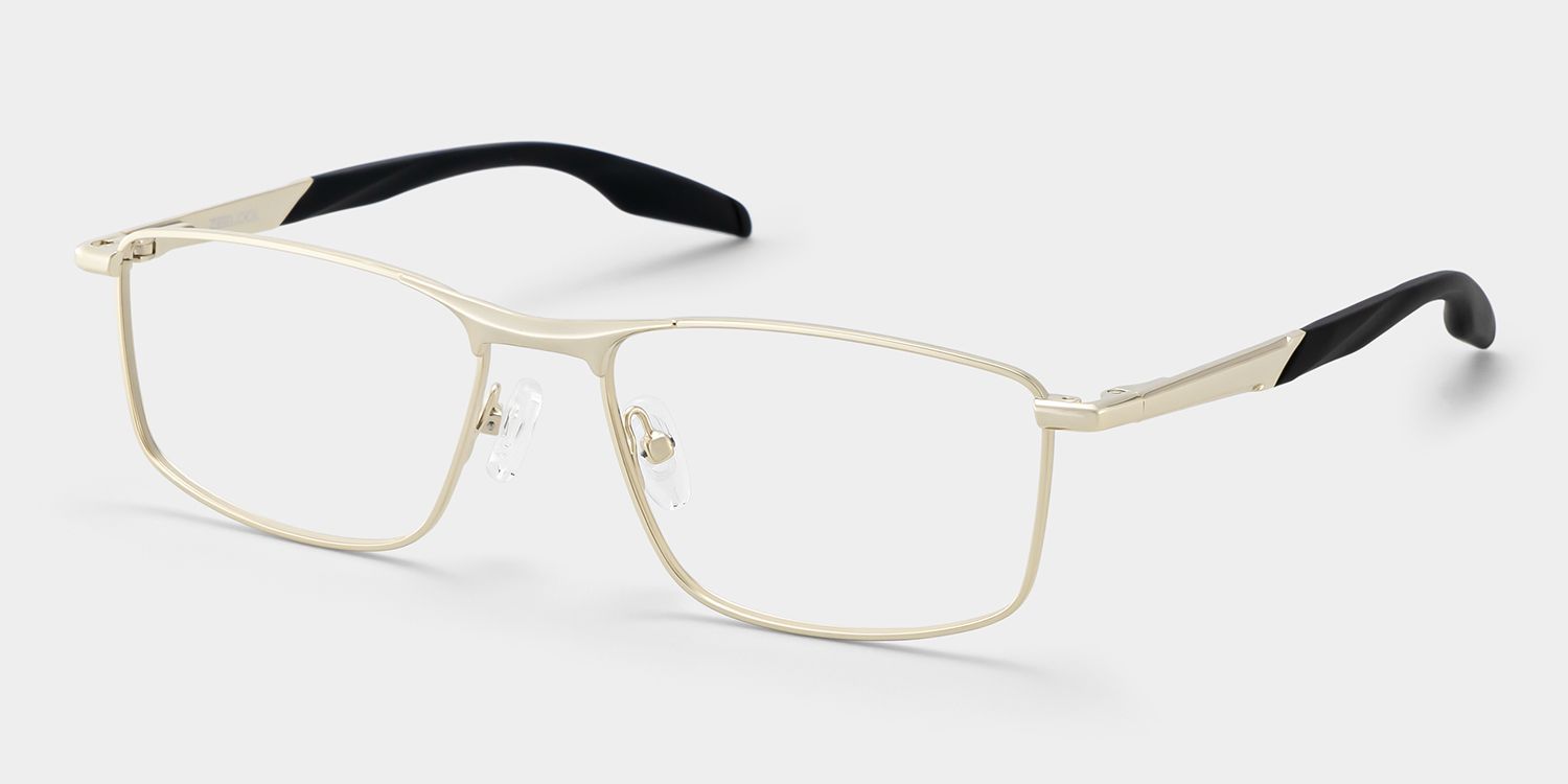 Scout Gold Rechteckig Brille mit Goldrahmen für Herren | ZEELOOL4