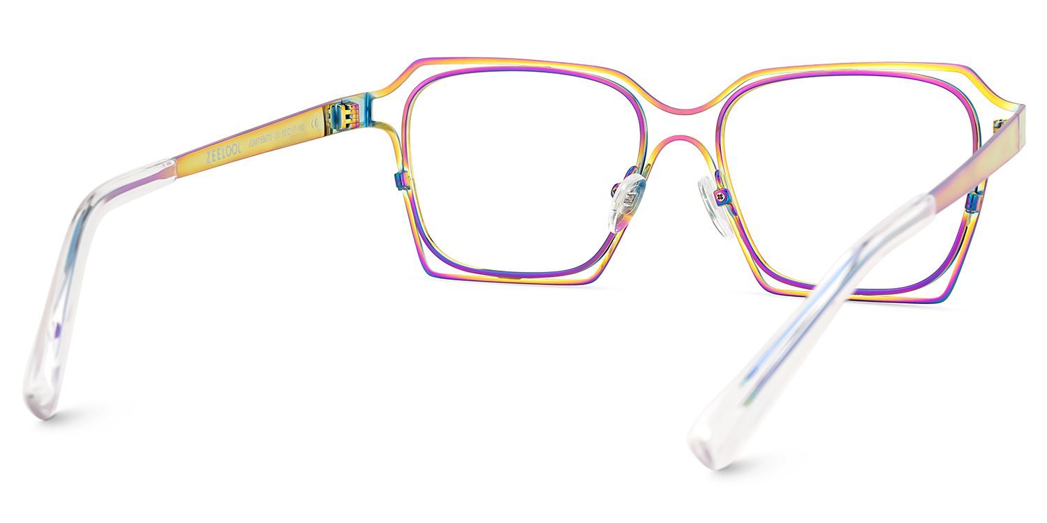 Foday Korrektionsbrille mit irisierendem Gestell in geometrischer Form8