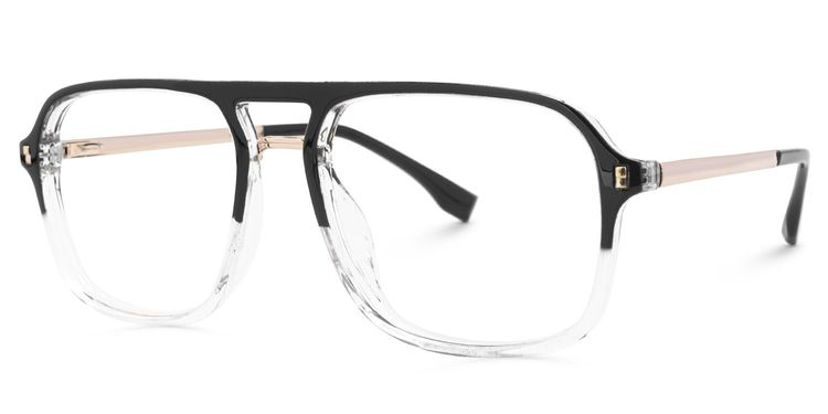 Berkeley Schwarz-Klar Pilot Brille