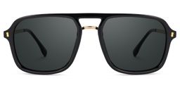 Berkeley Schwarz Pilot Brille0