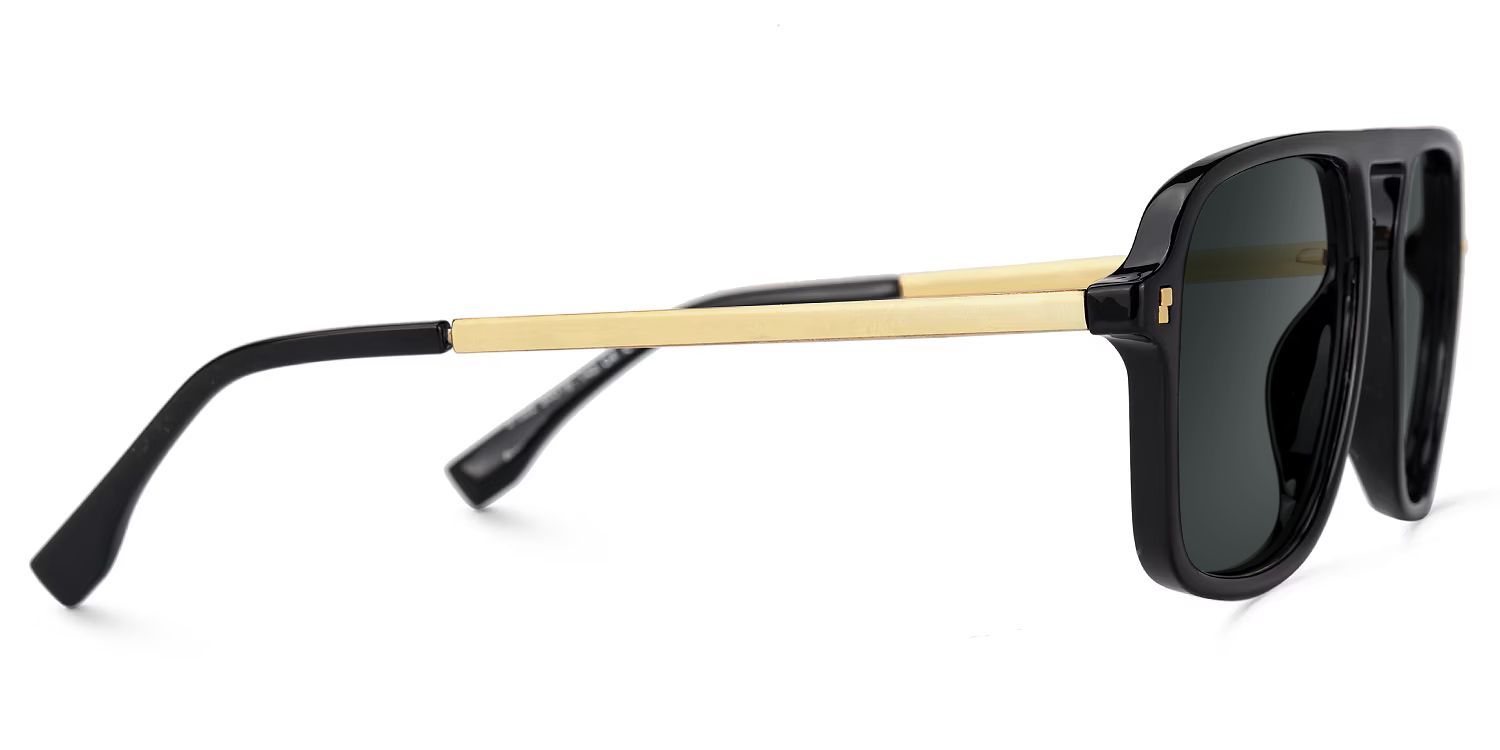 Berkeley Schwarz Aviator Sonnenbrille, die Dein Gesicht umrahmen | ZEELOOL2