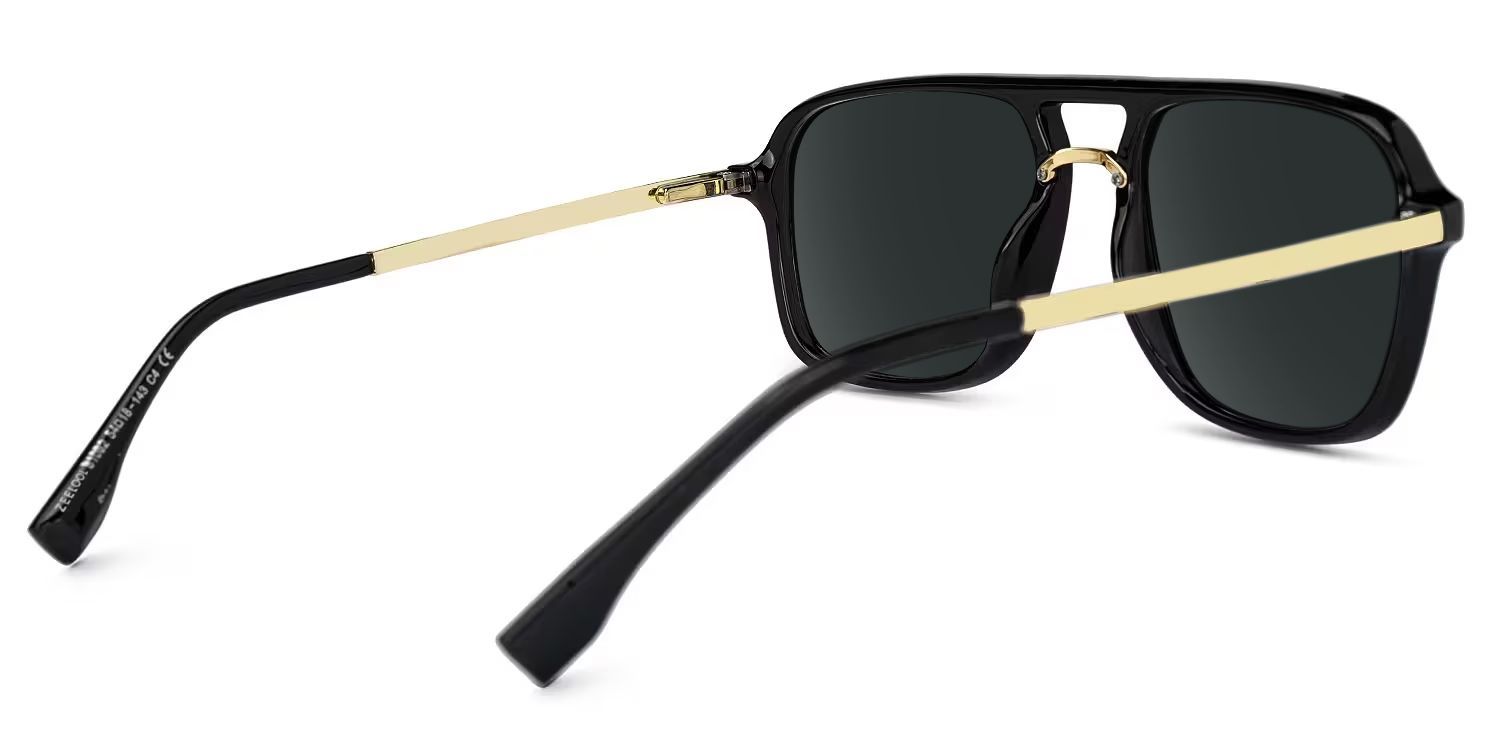 Berkeley Schwarz Aviator Sonnenbrille, die Dein Gesicht umrahmen | ZEELOOL3