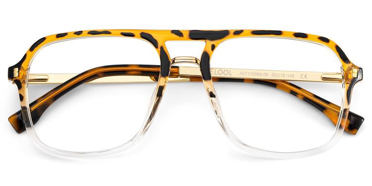 Berkeley Tortoise-Klar Pilot Brille
