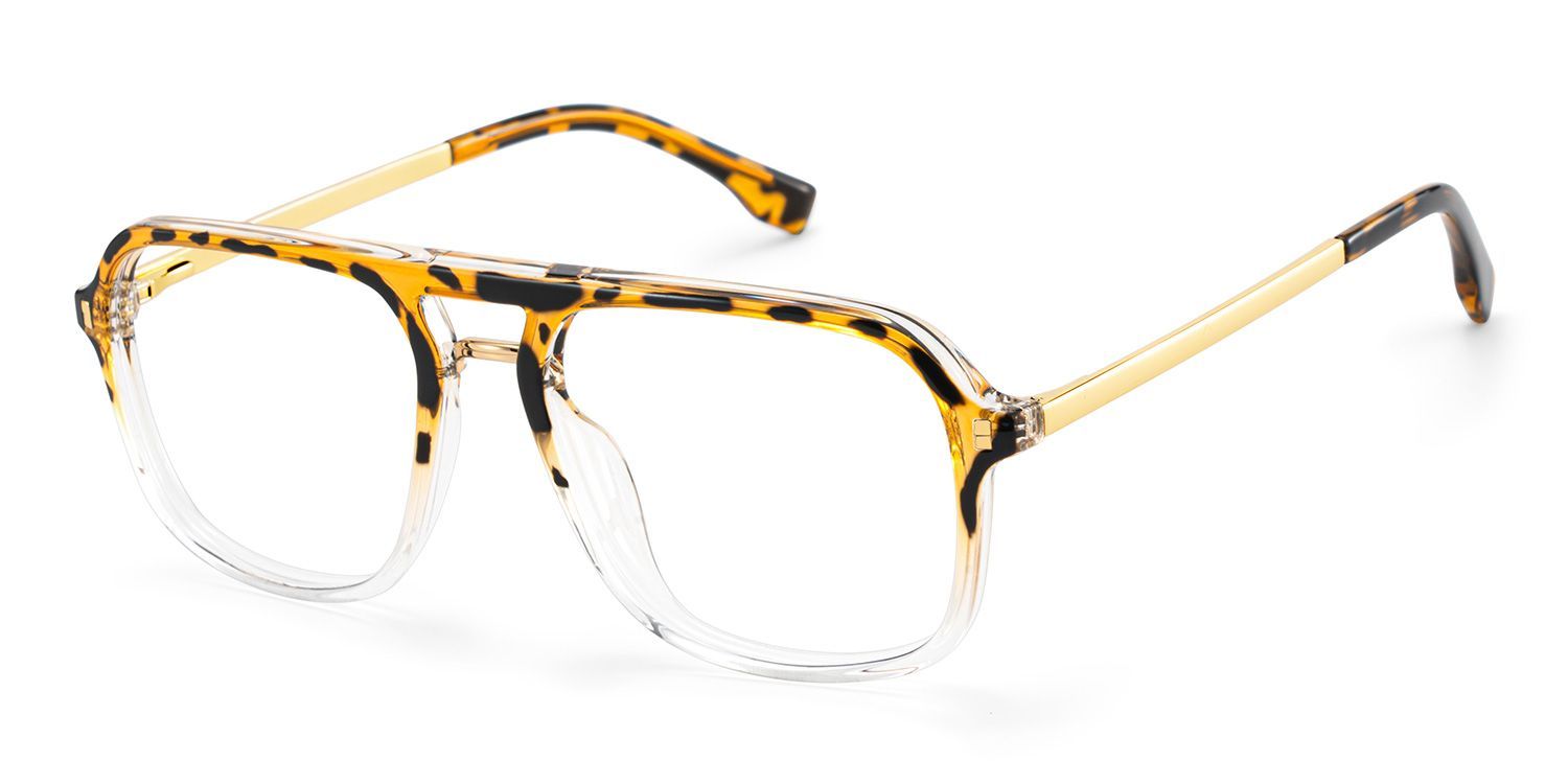 Angebote für Aviator Berkeley Brillen in Schildpatt-Optik mit klaren Gläsern - Zeelool Brillen2