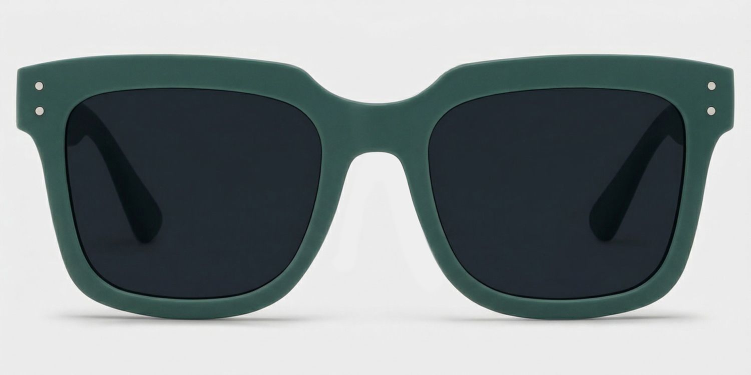 Liizbeett Grün Square Polarisierte Sonnenbrille zum Autofahren | ZEELOOL0