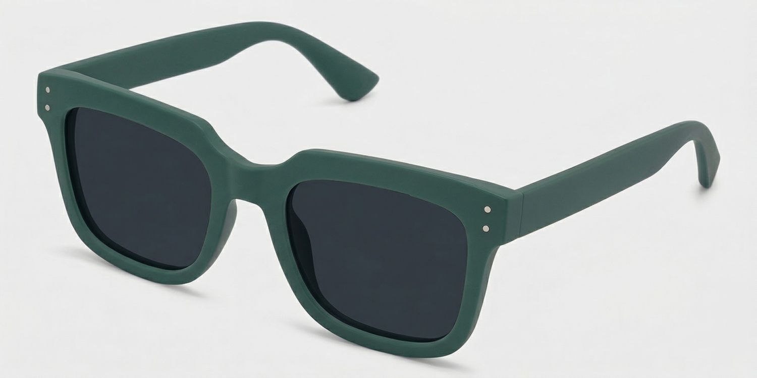Liizbeett Grün Square Polarisierte Sonnenbrille zum Autofahren | ZEELOOL2