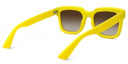 Liizbeett Gelb Quadratisch Sonnenbrille3