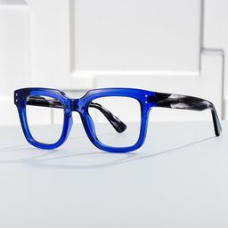 Liizbeett Blau Quadratisch Brille0