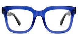 Liizbeett Blau Quadratisch Brille2