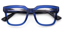 Liizbeett Blau Quadratisch Brille3