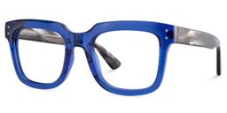 Liizbeett Blau Quadratisch Brille4