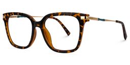 Jacqui Tortoise Quadratisch Brille1