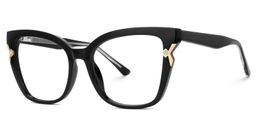 Nunnally Schwarz Cateye Brille2